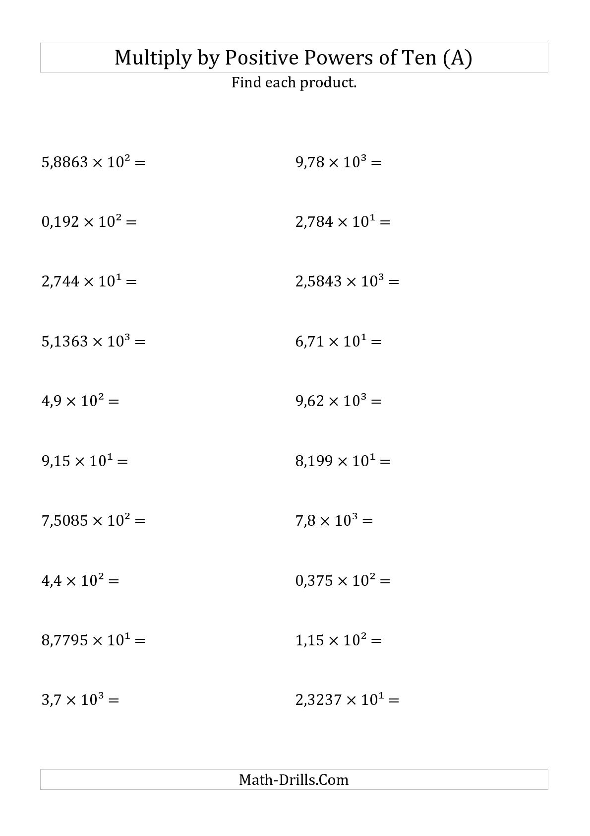 Decimal Multiplication Worksheets 6th Grade  1280324
