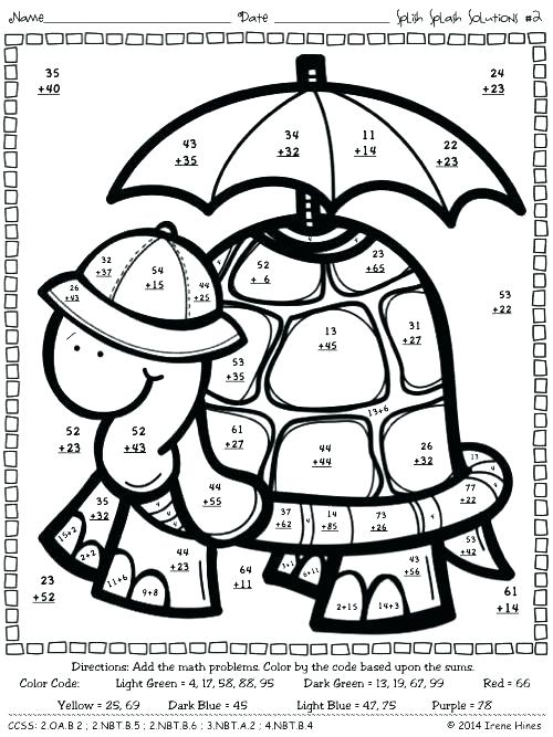 Double Digit Addition Coloring Worksheets 3 With Regrouping Math