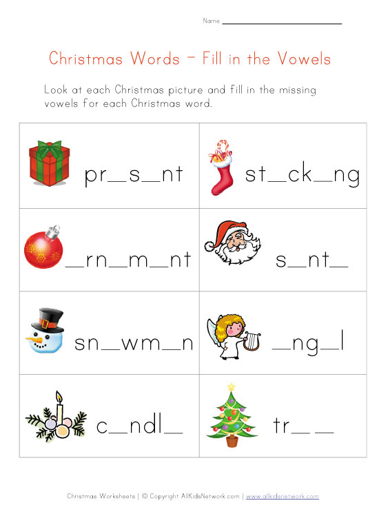 Easy Christmas Worksheets For Kindergarten