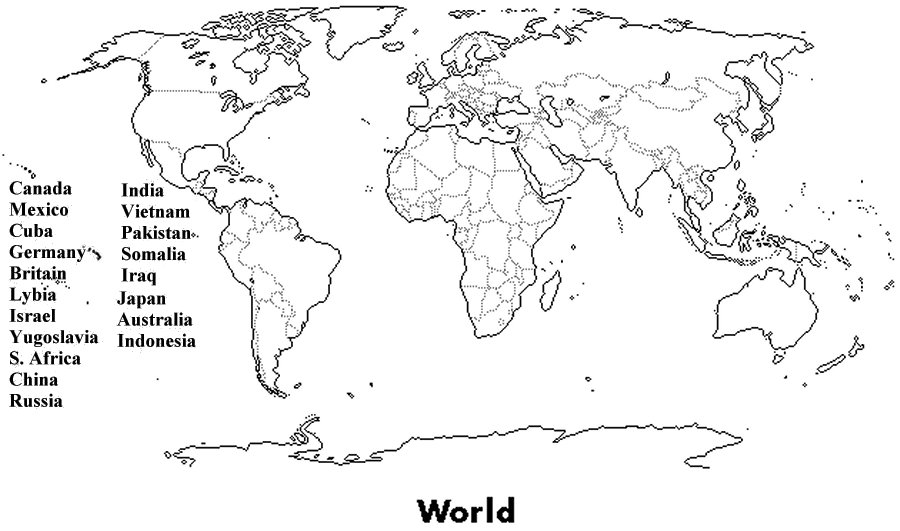Fill In The Blank World Map Worksheet Worksheets For All Fill In