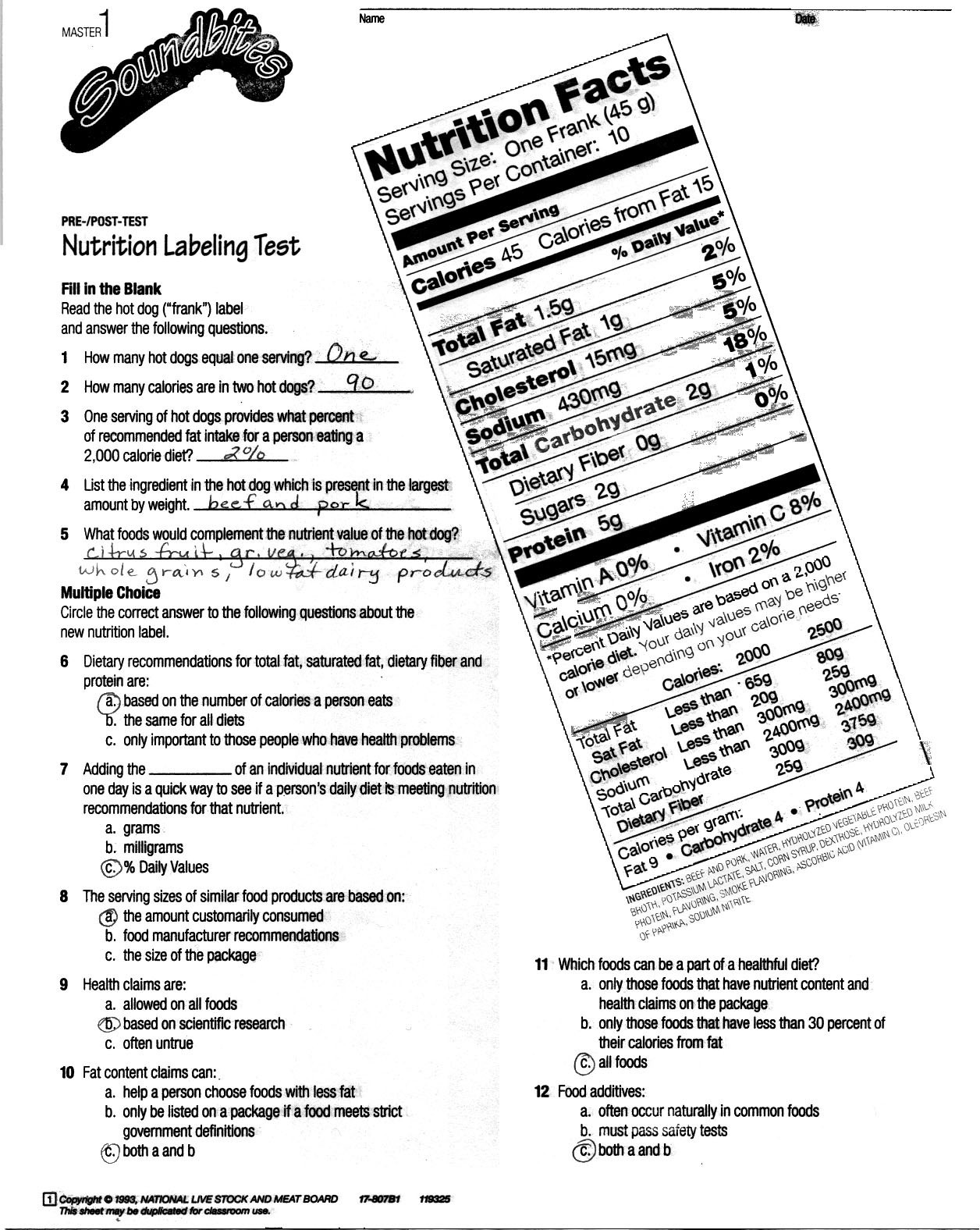 ImÃ¡genes De Food Label Lesson Plans For Middle School