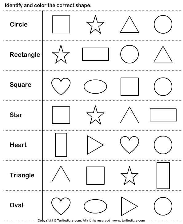 Free Kindergarten Geometric Shapes Worksheets
