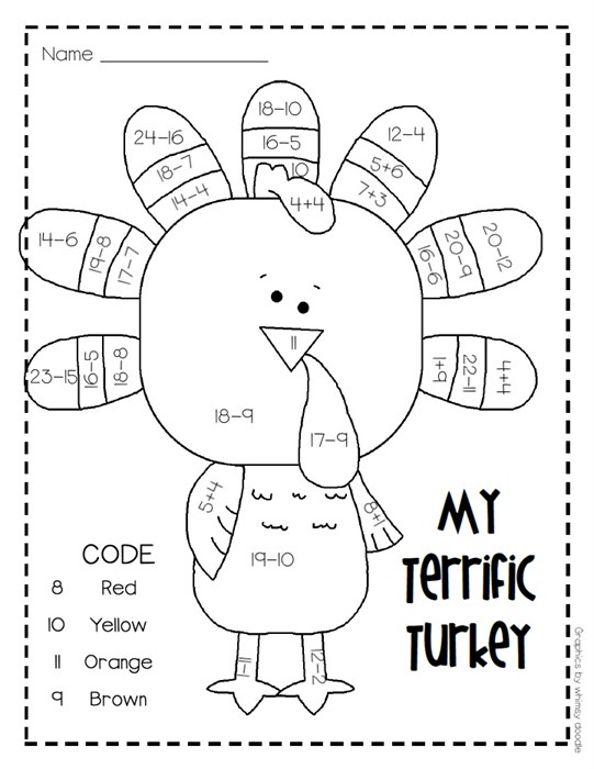 Free Kindergarten Thanksgiving Worksheets Printables