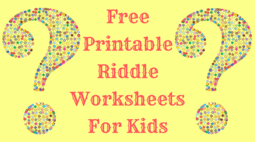 Free Printable Riddle Worksheets