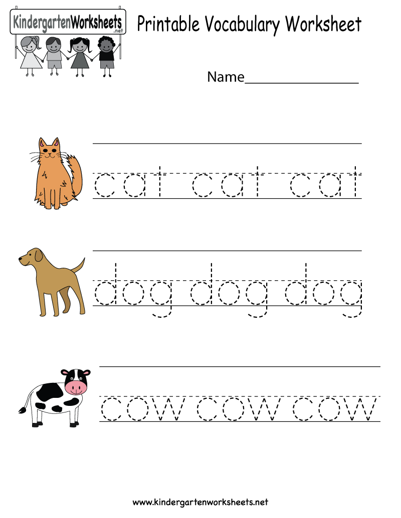 Free Printable Worksheets For Kindergarten English 669990