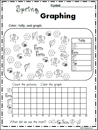 Free Spring Graphing Worksheet For Kindergarten