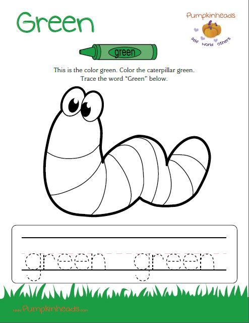 Green Worksheets For Toddlers  322839