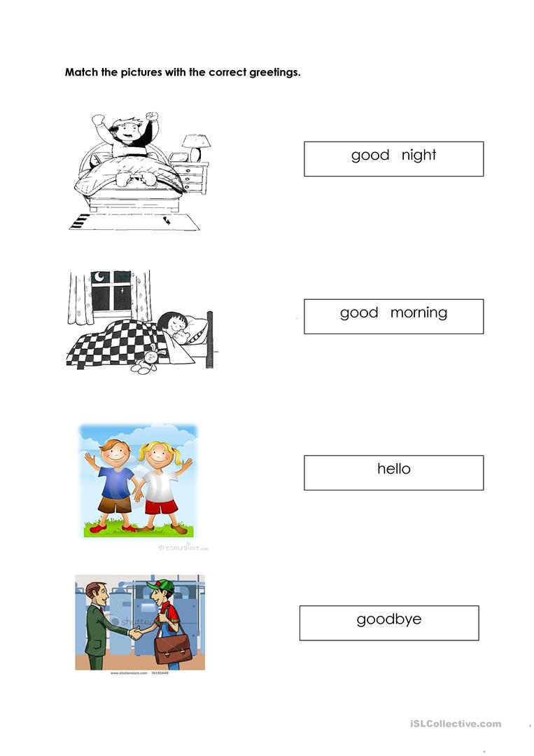 Greetings Worksheets For Preschoolers Pdf  467182