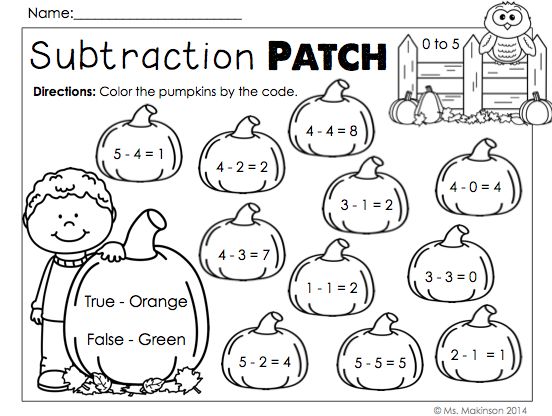 Halloween Math Worksheets 1st Grade  594197
