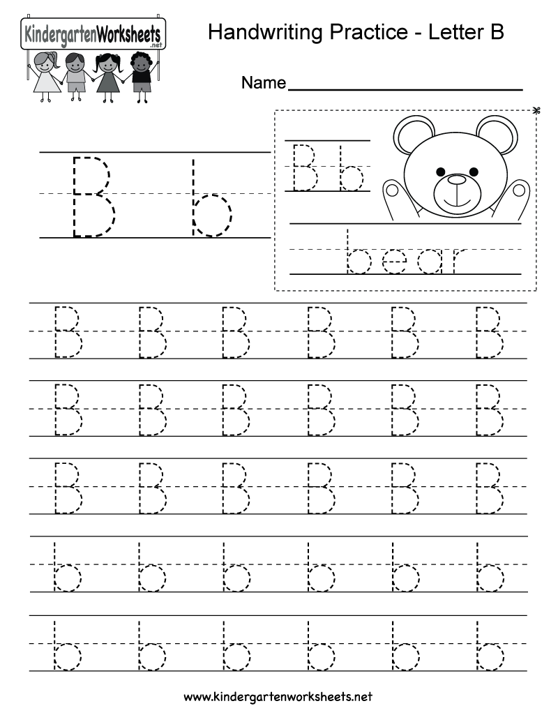 B Handwriting Worksheets