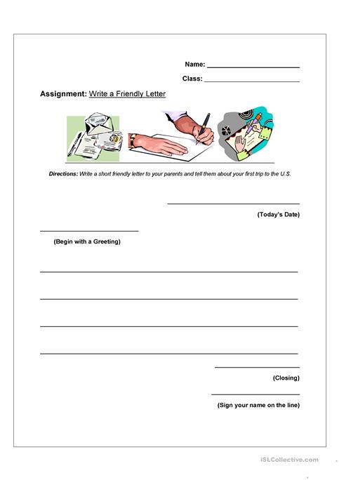 How To Write A Friendly Letter Worksheet Worksheet