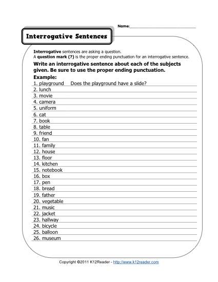 Interrogative Sentences