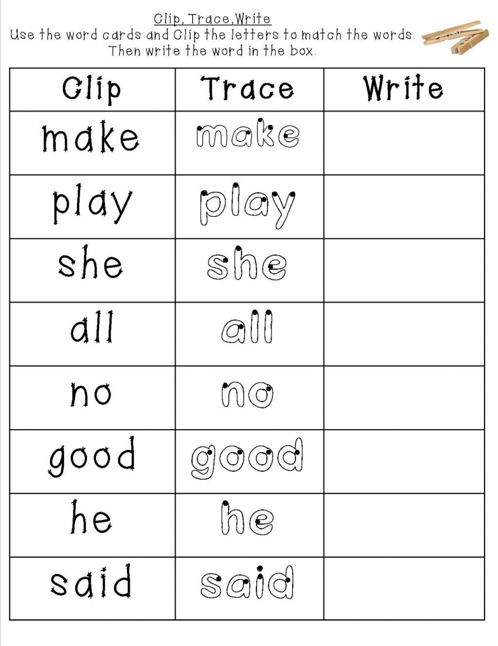 Kindergarten Sight Words Worksheets Pdf  744388