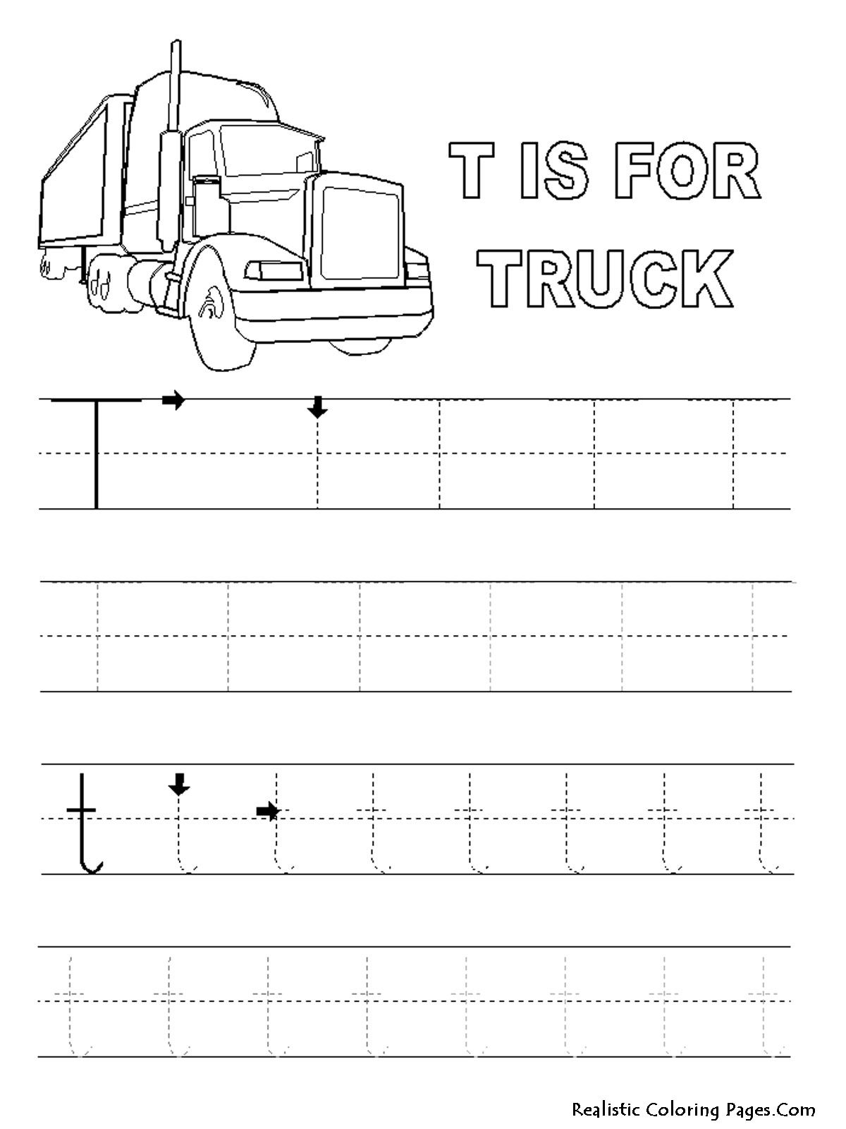 Kindergarten Worksheets For Letter T 881373