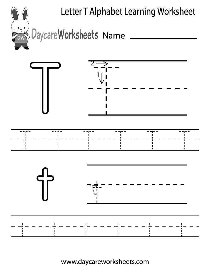 Kindergarten Worksheets On Letter T 486277