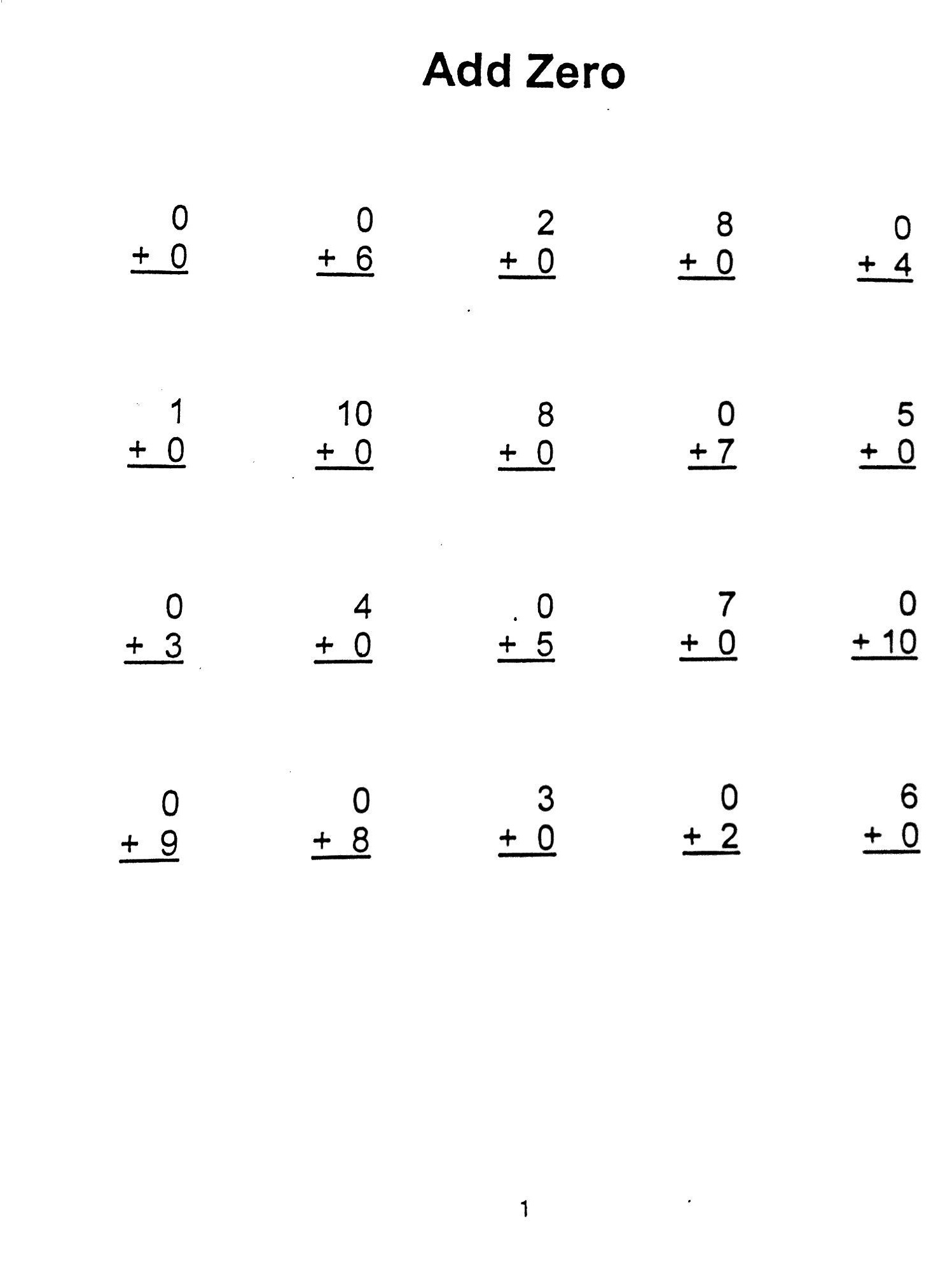 Kindergarten Zero Worksheets  1119536