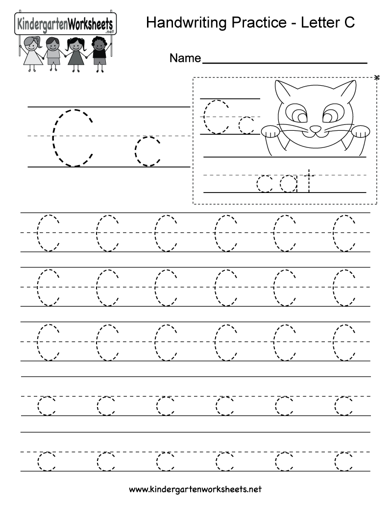 Limited Worksheets For Letter C Kindergarten Free Printables