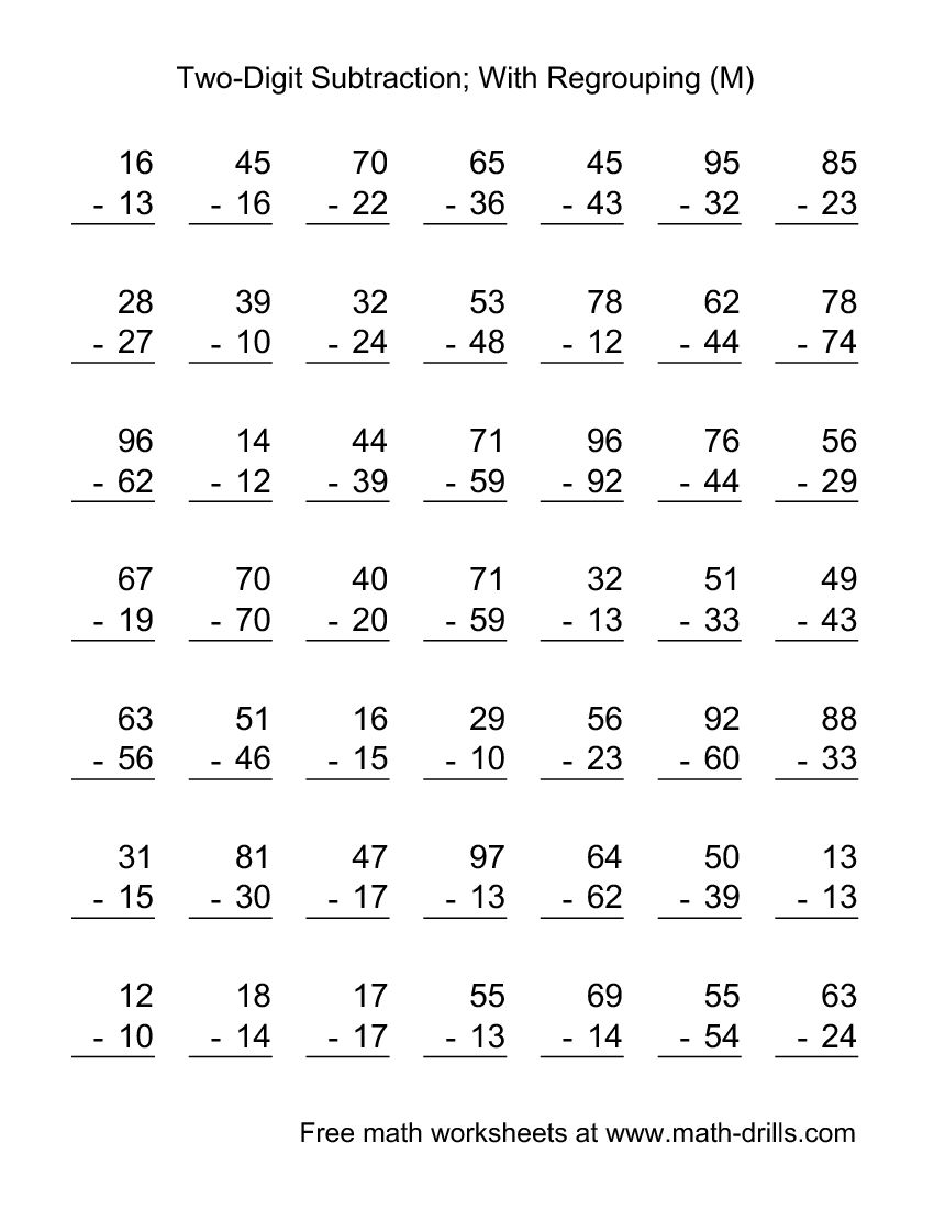 Math Addition And Subtraction Worksheets 2nd Grade  69868