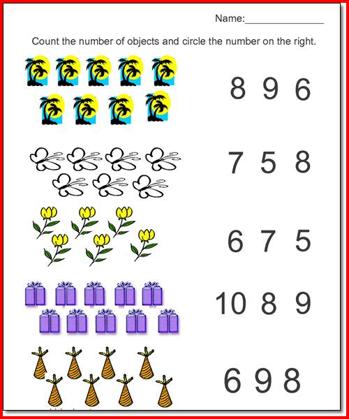 Math For Kindergarten Worksheets