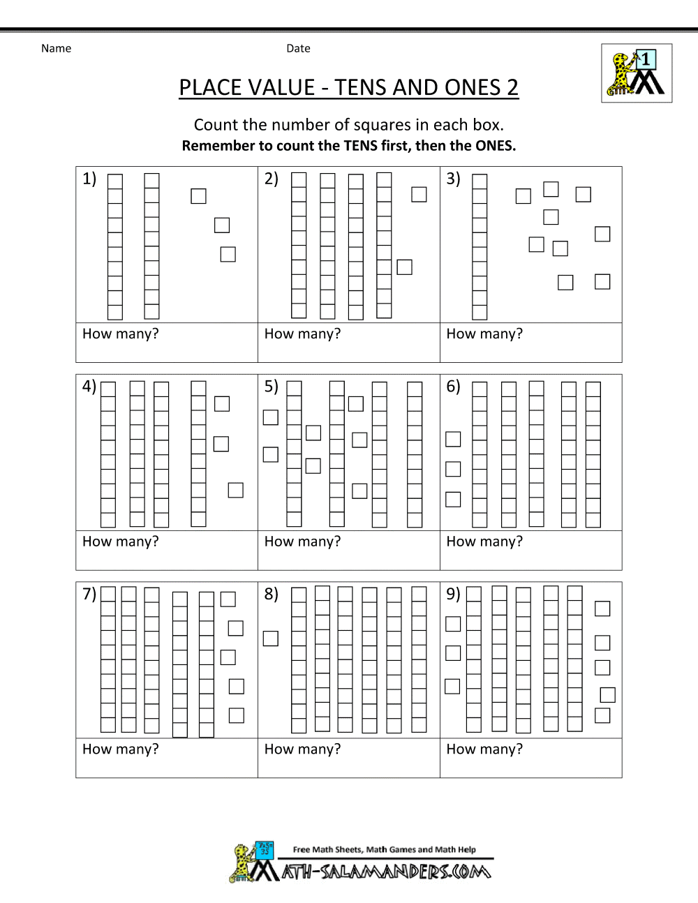 Math Worksheets For Grade 1 Base Ten 621455