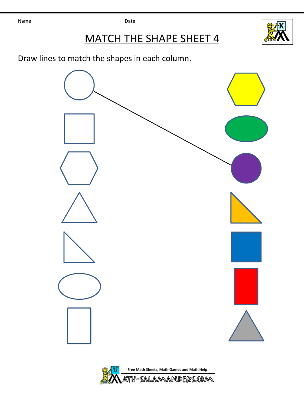 Math Worksheets With Shapes 1051927