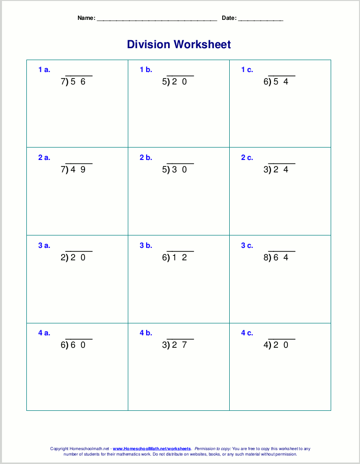 Maths Long Division Worksheets For Grade 3  160523