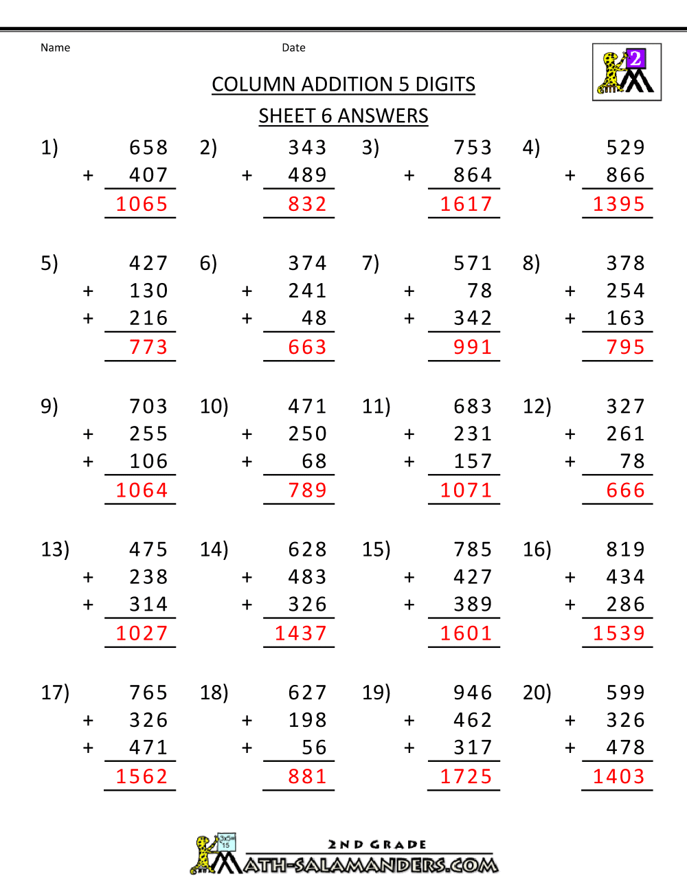 maths homework sheets year 6