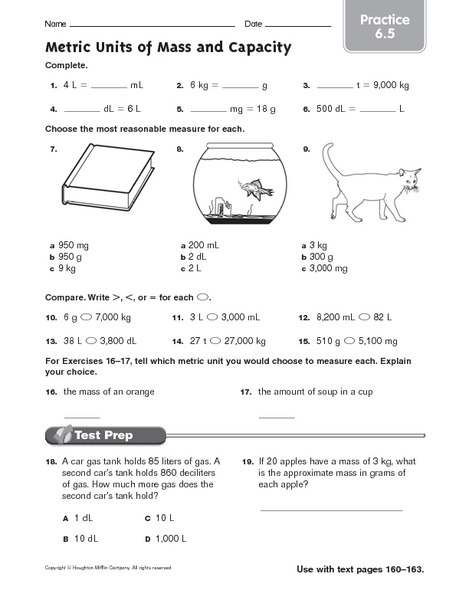 Metric Conversion Worksheet 5th Grade Worksheets For All