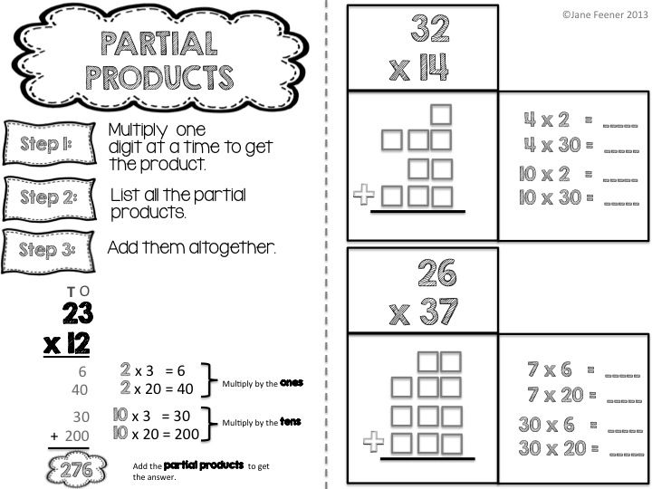 Multiplication Using Partial Products Worksheets Image Result For