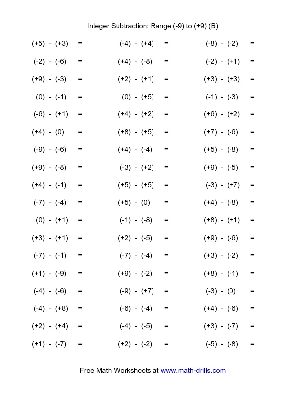 Multiplying Dividing Integers Worksheets 7th Grade  346757