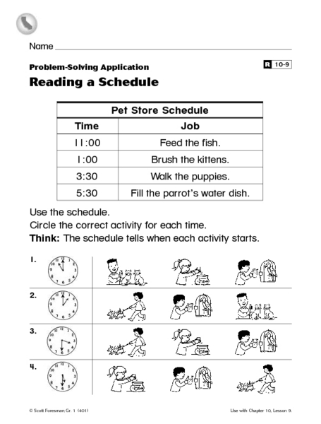 Reading A Schedule Worksheet The Best Worksheets Image Collection