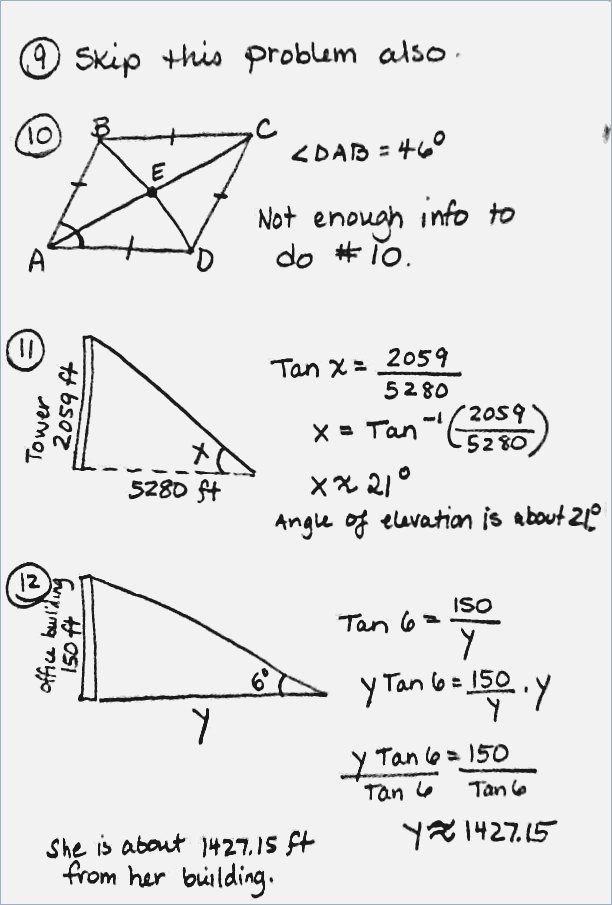 15+ Trig Word Problems Worksheet Answers Free Worksheets Samples