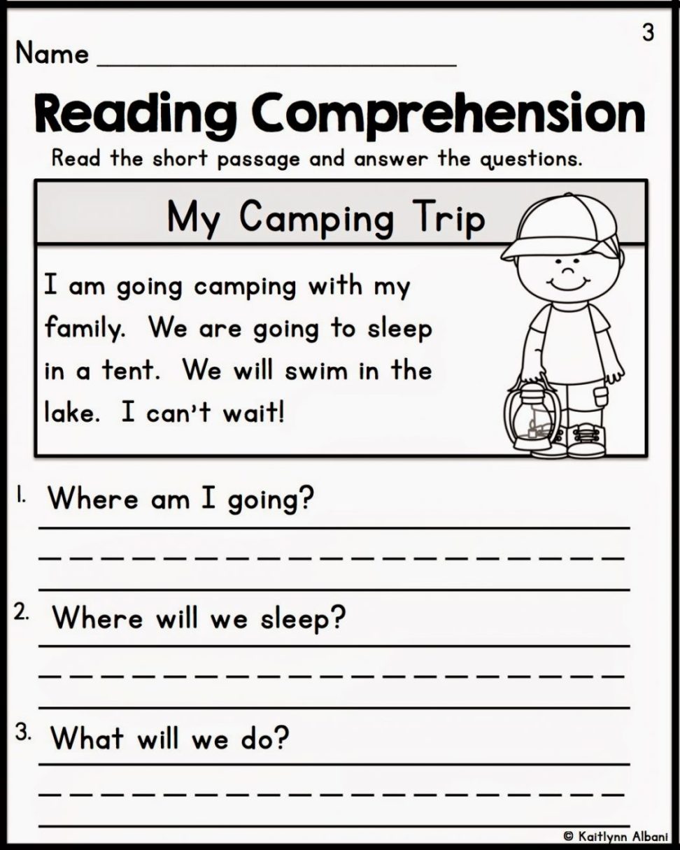 Simple Reading Comprehension Worksheets Free  544112