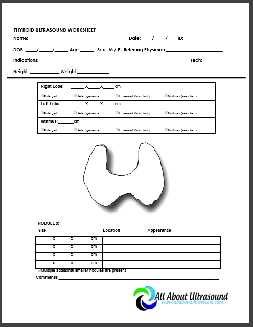 Thyroid Ultrasound Diagram