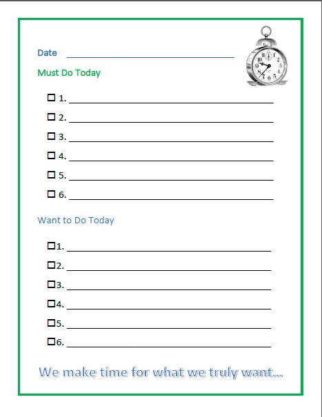 Time Management Worksheets For Kids