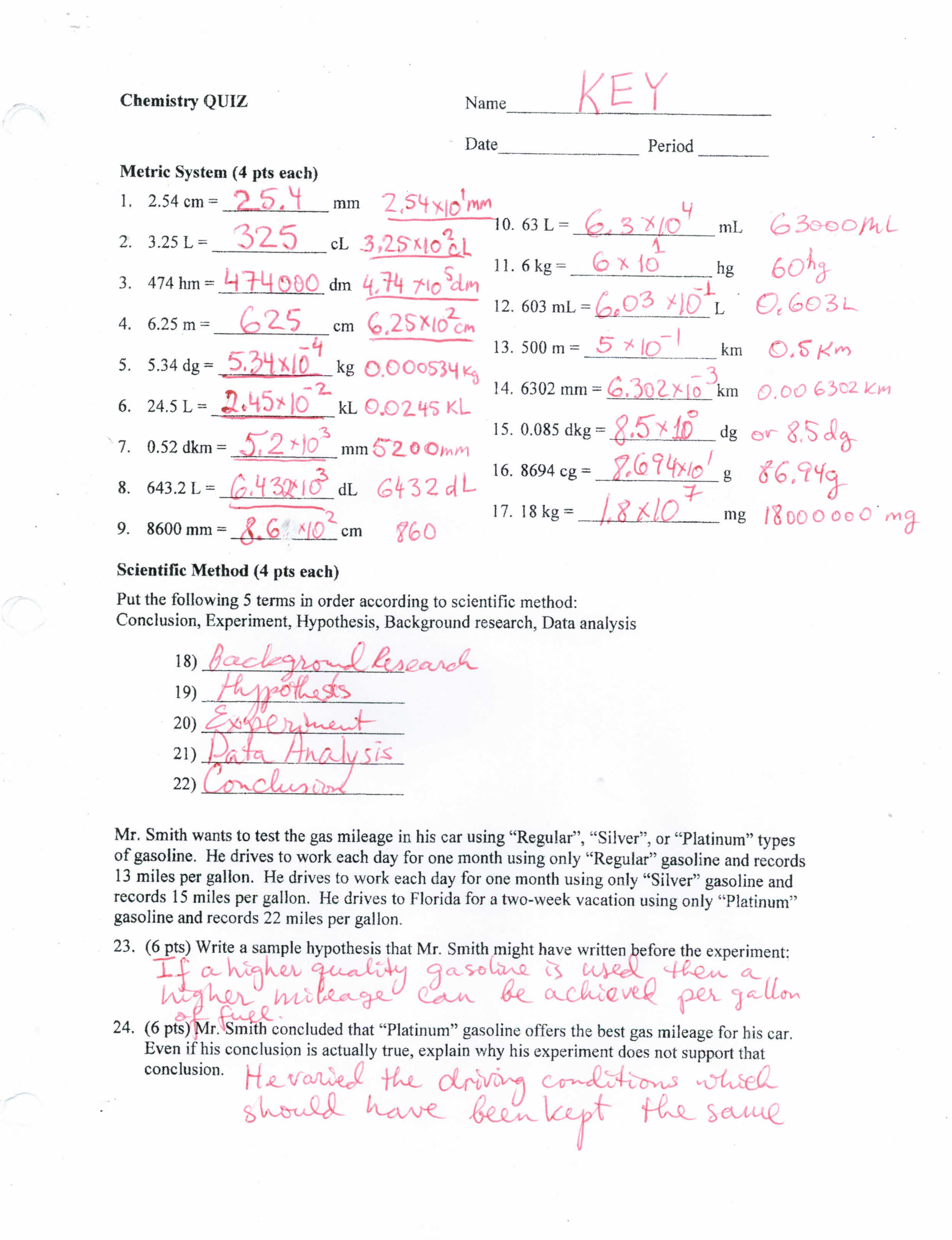 Chemistry Of Life Worksheet