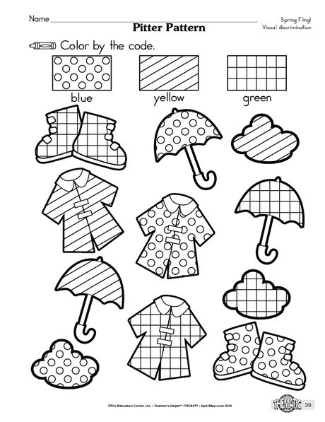 Visual Discrimination Worksheets For Kindergarten  800456