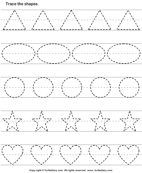 Worksheet For Kindergarten Tracing