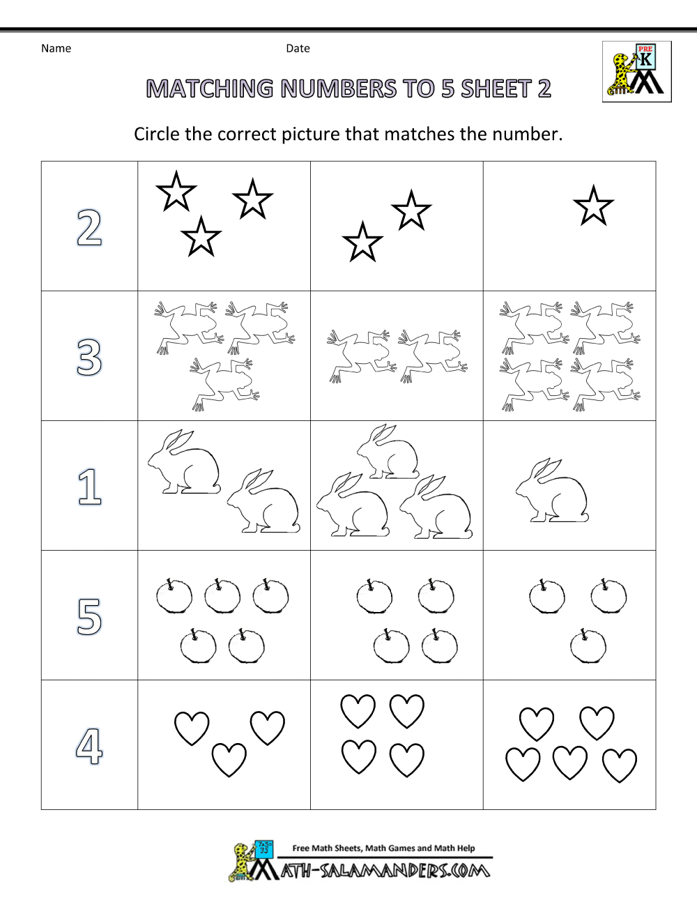 Worksheets About Numbers For Preschool  1230594