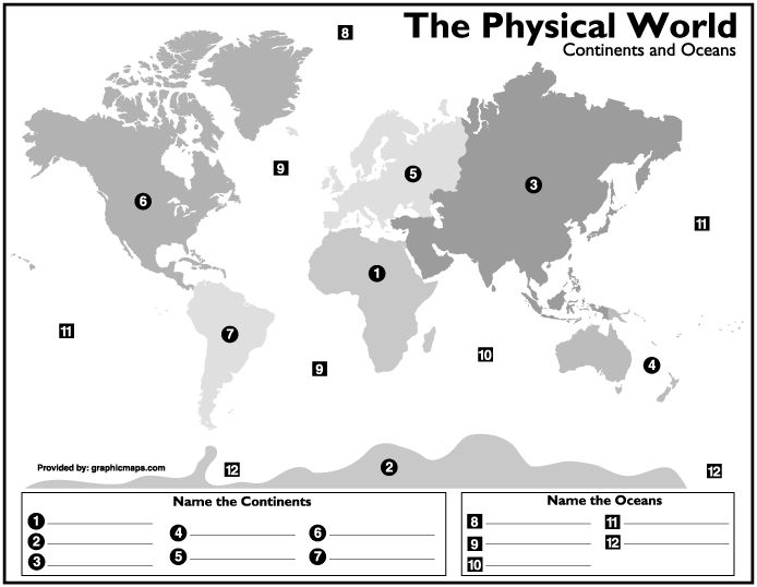 World Geography Maps To Label