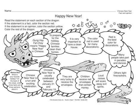 chinese new year worksheets islcollective