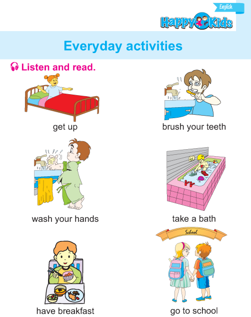 Lkg English Everyday Activities