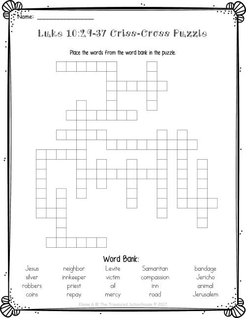 The Good Samaritan Worksheet And Activity Pack