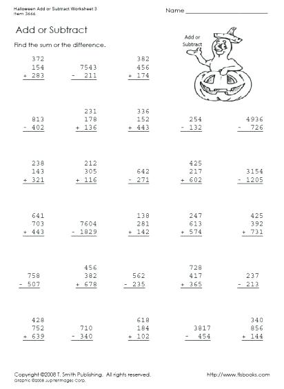 Add Or Subtract Worksheet 3 Regarding Addition And Free Worksheets