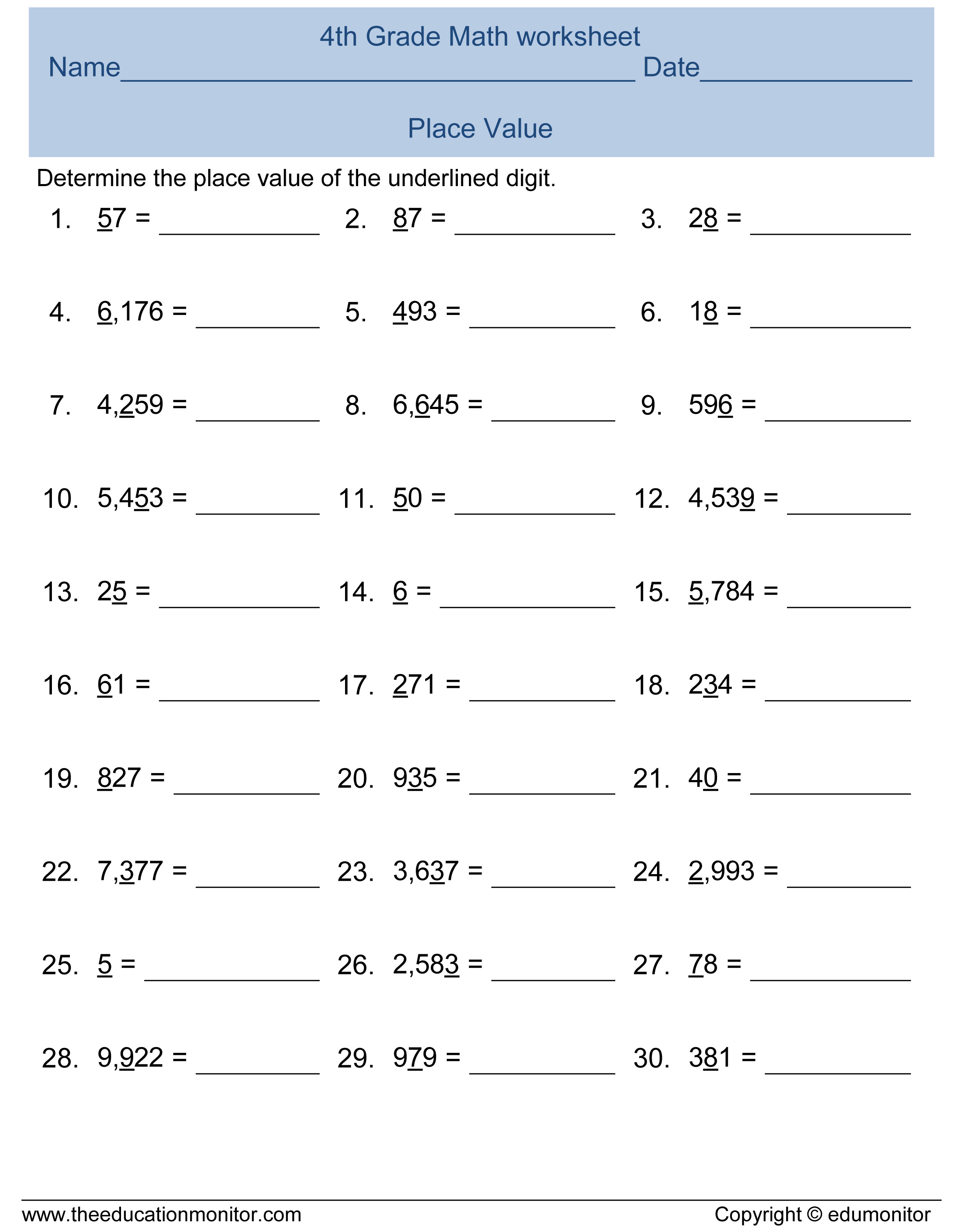Super Teacher Worksheets 3rd Grade Math