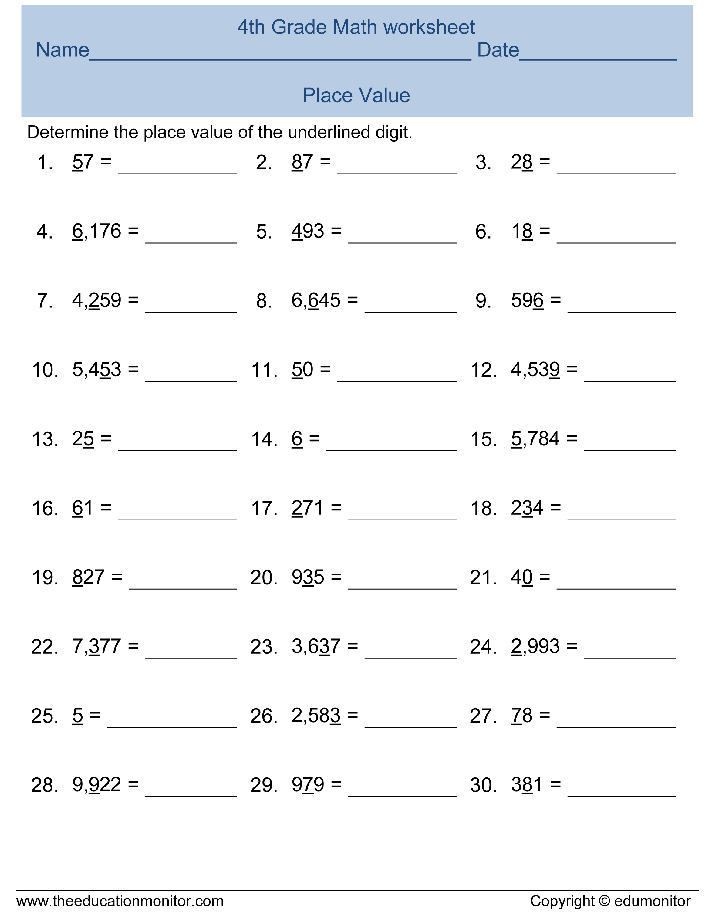 Super Teacher Worksheets 3rd Grade Math | Free Worksheets Samples