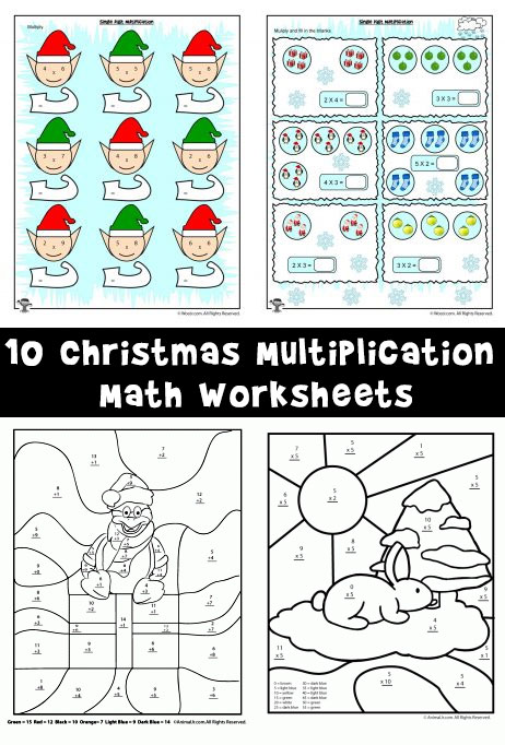 Christmas & Winter Math Worksheets For 2nd, 3rd And 4th Graders