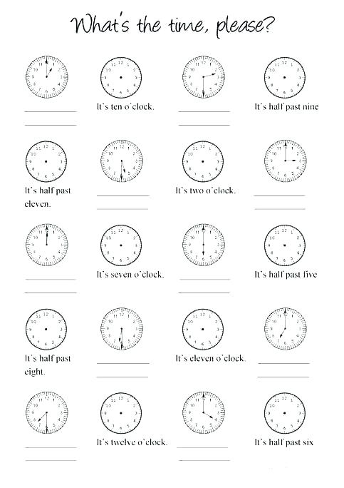 2nd Grade Clock Worksheets