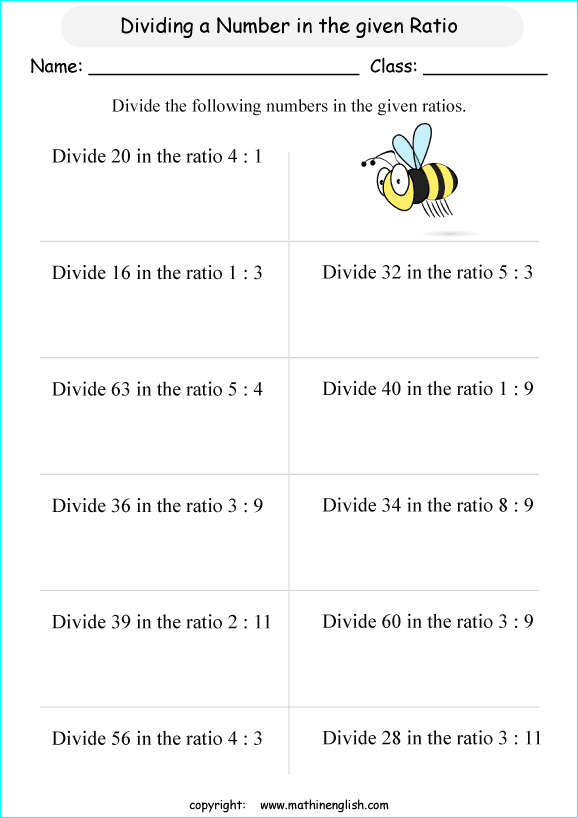 Comparing Ratios Using Tables Worksheet Worksheets For All