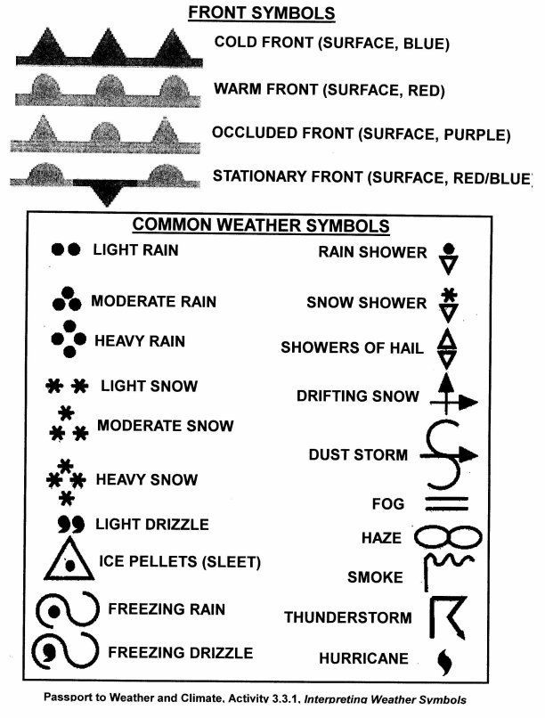 Dcedbababdbc Fancy Weather Map Symbols Worksheet Fancy Weather Map